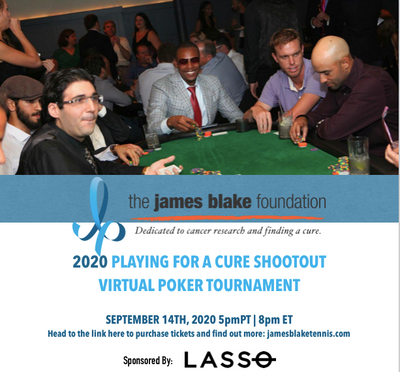 Lasso Proudly Sponsors James Blake Foundation's 2020 Playing for a Cure Shootout 2020 Virtual Poker Charity Tournament