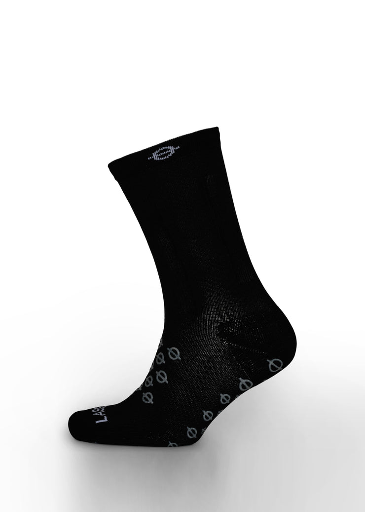 Lasso Performance Compression Socks - Grip Black Crew