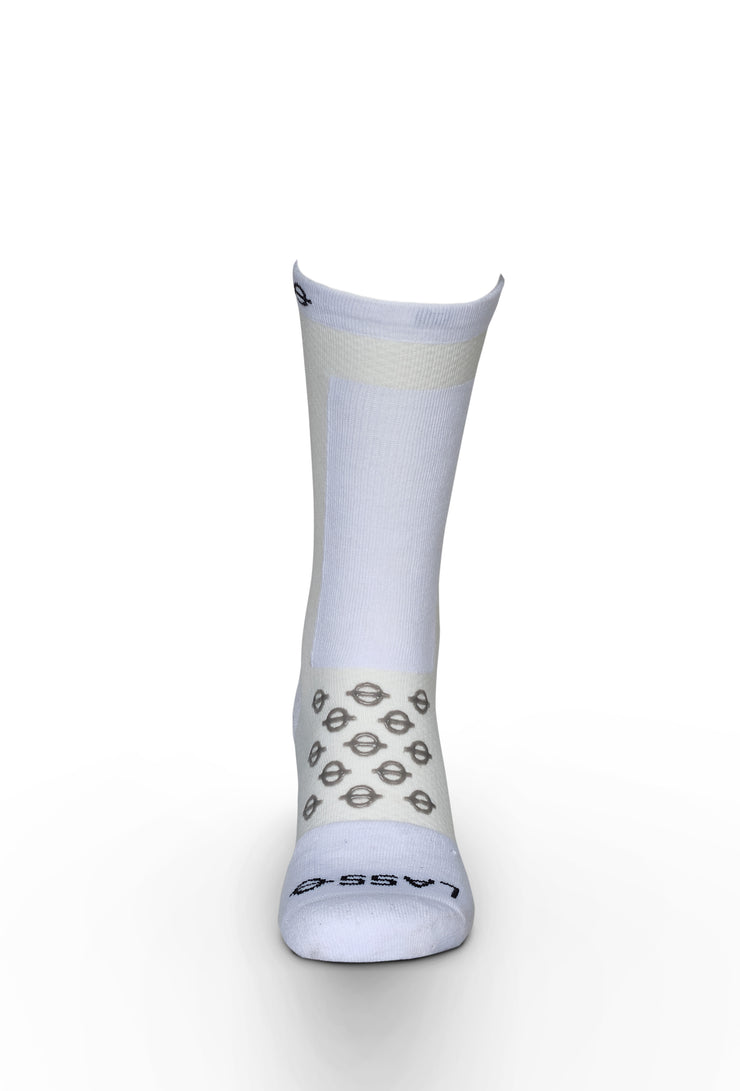 Lasso Performance Compression Socks - Grip White Crew