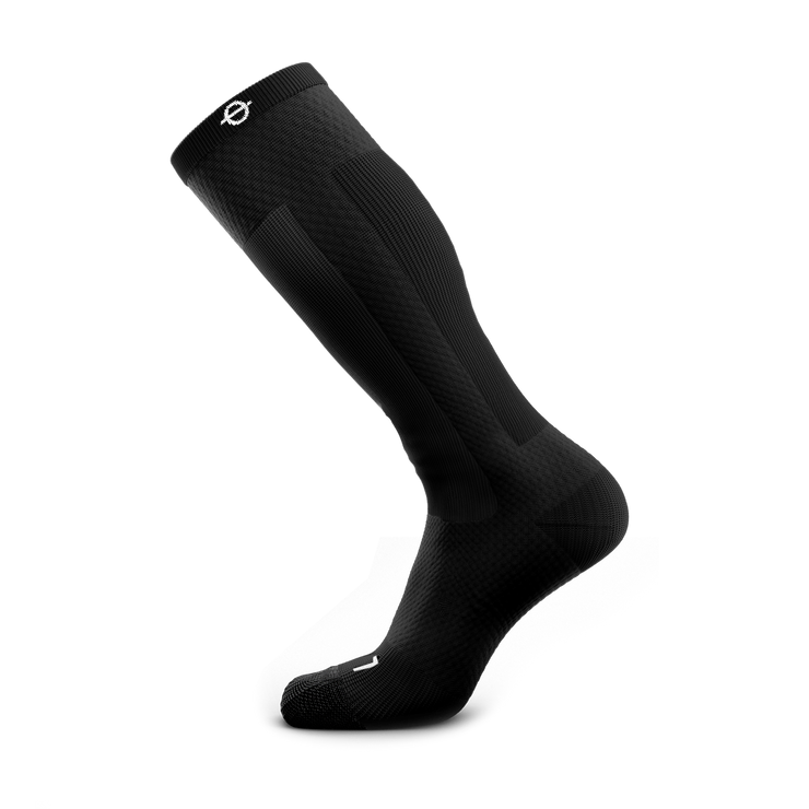 Lasso Performance Compression Socks - Plain Black Knee High