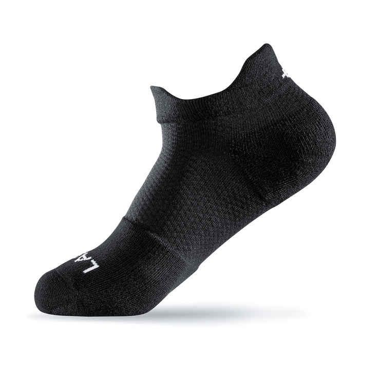 Lasso Performance Compression Socks - Plain Black Low Tab