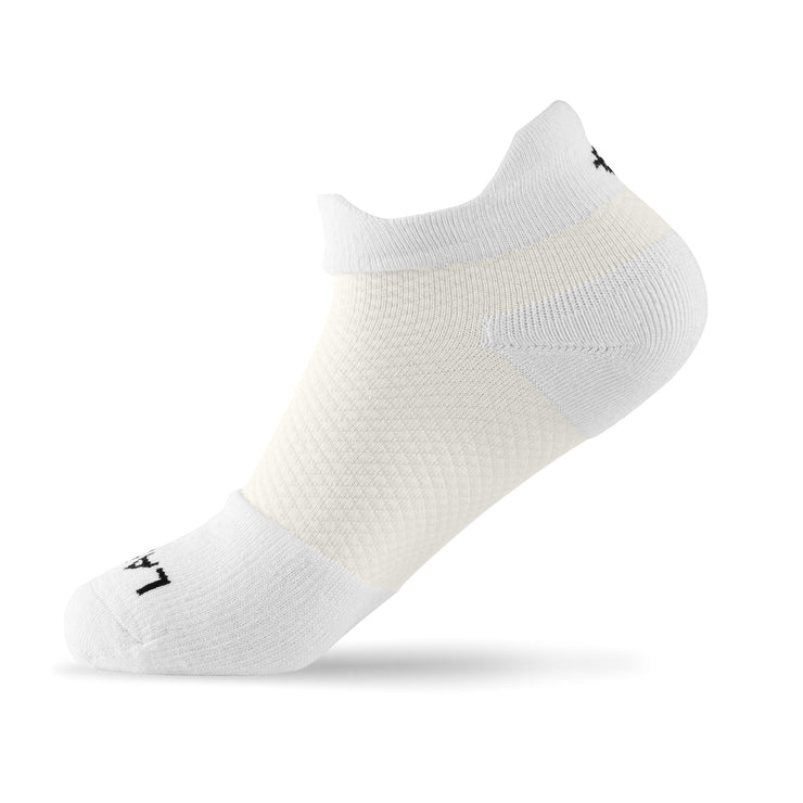 Lasso Performance Compression Socks - Plain White Low Tab